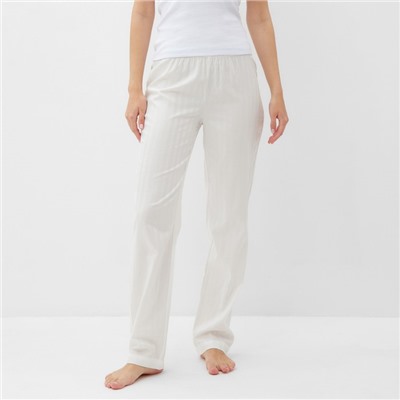 Брюки домашние женские KAFTAN Base, белые, размер 40-42