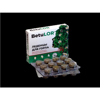 Леденцы для горла Эвкалипт, ромашка, бетулин и витамин С 24 шт.