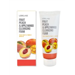 LEBELAGE - ПЕНКА ДЛЯ УМЫВАНИЯ С ЭКСТРАКТАМИ ПЕРСИКА И МАНГО FRUIT PEACH & APPLE MANGO CLEANSING FOAM, 100 ML