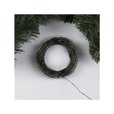 Гирлянда «Нить» 50 м роса, IP44, зелёная нить, 500 LED, свечение мульти, 8 режимов, 31 В