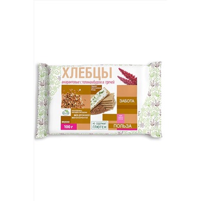 Хлебцы амарантовые c гречей 100г ЭКОПРОДУКТЫ, 1187300