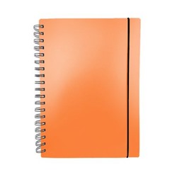 Тетрадь А6 80л клетка на спирали с разделителями пластик. обложка "Favorite Color. Neon Orange" ТПФК680219 Эксмо