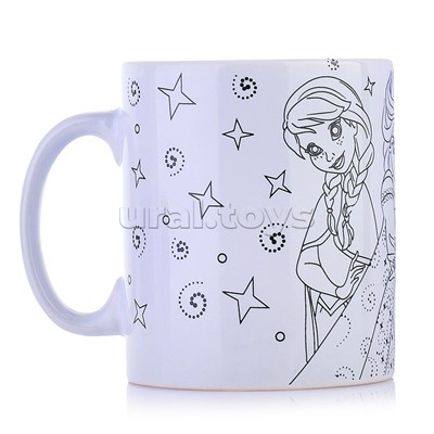 Кружка для росписи, 6 цв. "Снежная принцесса"