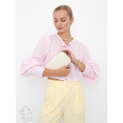 Сумка женская кожаная 6016PE off white Polina&Eiterou