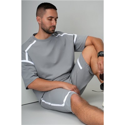 Мужской костюм оверсайз из футера двухнитки Happyfox