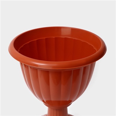 Вазон для цветов «Жасмин», 18 л, d=42 см, h=30 см, коричневый