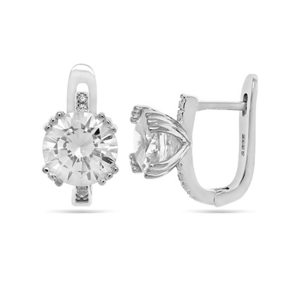 Серьги из серебра куб.циркон., ТЦ-10