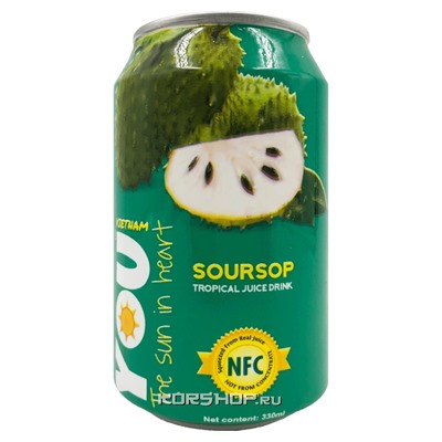 Напиток негазированный с соком анноны You Vietnam, Вьетнам, 330 мл Акция