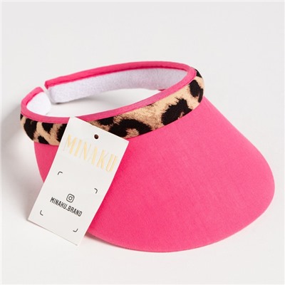 Козырёк женский MINAKU Leopard, розовый, размер 56-58