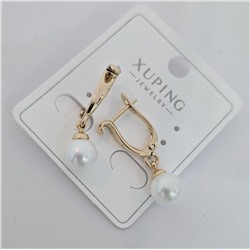 Серьги коллекция "Xuping" покрытие позолота, вставка: искусственный жемчуг, арт.004.029