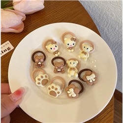 Детские резинки для волос с фигурками 10 шт. АССОРТИ №1