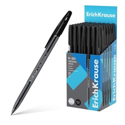 Ручка шариковая R-301 Stick Original черная 1.0мм 60969 ErichKrause
