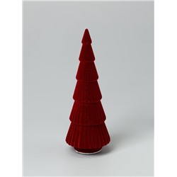 Фигура светодиодная «Ёлка красная бархатная», 5 LED, 23 см, от батареек AG13×3, свечение тёплое белое