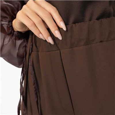 Брючный костюм для эффектных выходов, Серьезная леди (2 в 1, брауни, нью)