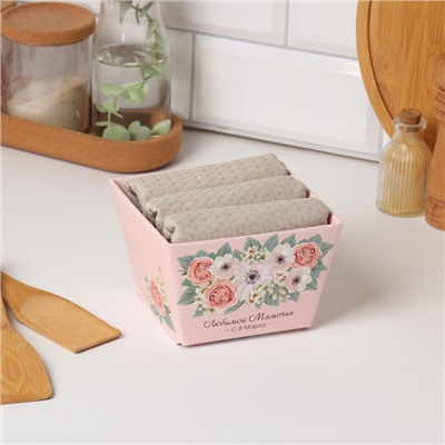 Набор полотенец «Этель. Любимой мамочке», 35×60 см - 3 шт., 100% хлопок