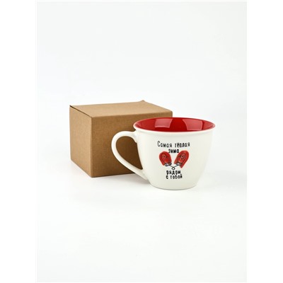 Кружка новогодняя керамическая «Рядом с тобой», 500 мл, ручная работа