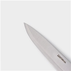 Нож кухонный Доляна «Кронос», лезвие 20 см, цвет чёрный