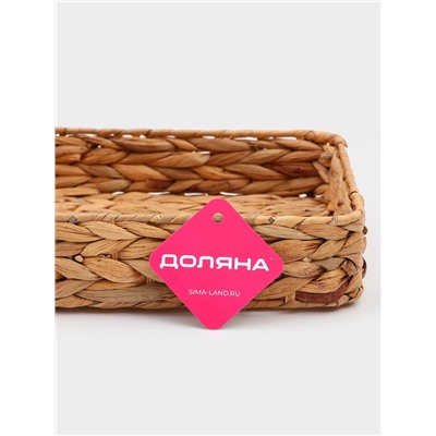 Корзинка для подачи Доляна «Камыш», 36×28×6 см, из соломы