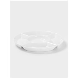 Менажница 5 ячеек Wilmax, d=24.5 см, фарфор, белая