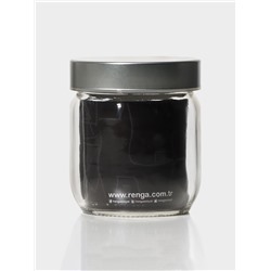 Банка для сыпучих «Вока», 380 мл, с металлической крышкой, стекло, прозрачная