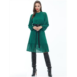 Платье шифоновое с кушаком