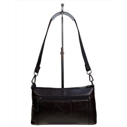 Женская сумка из натуральной кожи, цвет  шоколад