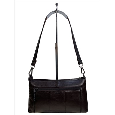 Женская сумка из натуральной кожи, цвет  шоколад