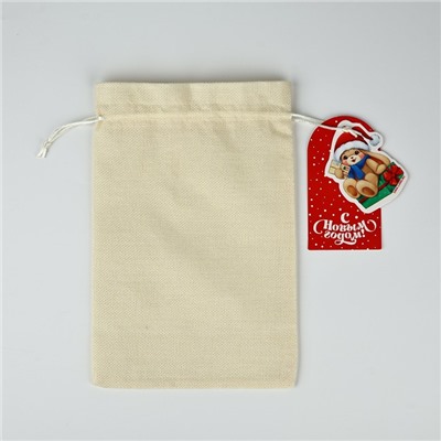 Мешочек подарочный «С Новым годом», зайка, 20×30 см ± 1.5 см