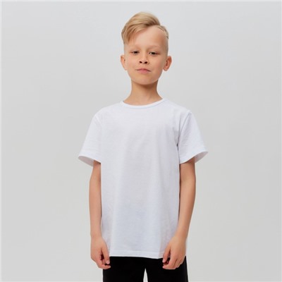 Футболка детская MINAKU, белая, рост 146 см