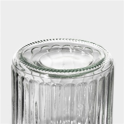 Банка для сыпучих Доляна «Лада», 250 мл, 7.5×12 см, стекло, прозрачная