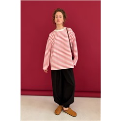 Блузка  STRIP111/01/Белый, розовый