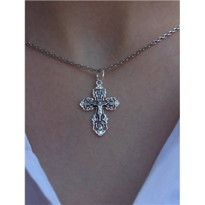 Крест из чернёного серебра - 3,3 см 925 пробы К3-214ч