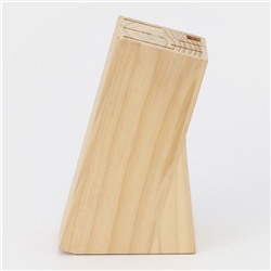 Набор ножей кухонных на подставке Доляна «Кронос», 7 предметов: 5 ножей, мусат и ножницы, чёрный