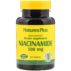 Nature's Plus, Ниацинамид, 500 мг, 90 таблеток