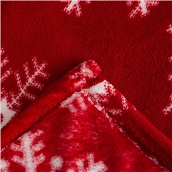 Плед «Этель. Снежинки», 180×200 см, корал-флис