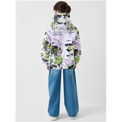 Куртка текстильная с полиуретановым покрытием для девочек (ветровка)