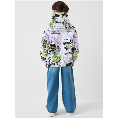 Куртка текстильная с полиуретановым покрытием для девочек (ветровка)