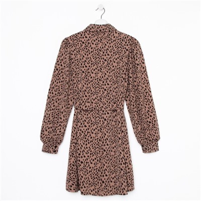 Платье мини женское на пуговицах MIST, размер 50, бежевое