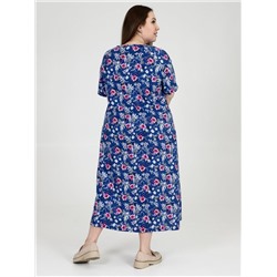 Платье "Душка (синий) Цветы"