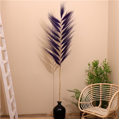 Сухоцвет на бамбуковом стебле, 250 см, фиолетовый