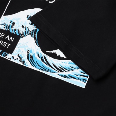 Футболка для мальчика, цвет черный, рост 140 см