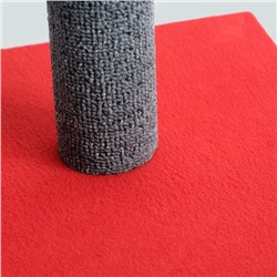 Когтеточка «Столбик» Lowcost ковролиновая с игрушкой, 54×31 см, микс цветов