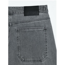 Актуальная коллекция CONTE CON-837 Джинсы wide leg серого цвета с декоративными патами