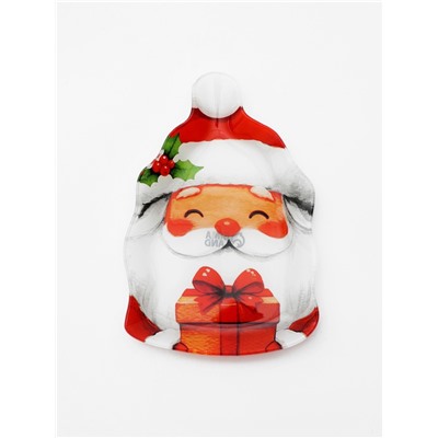 Тарелка новогодняя плоская «Дедушка Мороз», 13.8×20.5 см