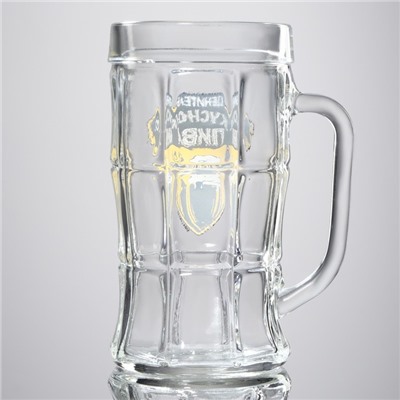Кружка стеклянная пивная «Ценитель пива», 500 мл