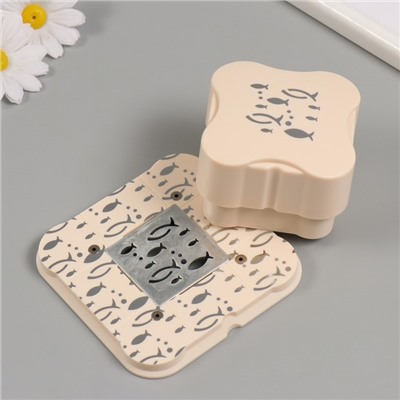 Дырокол фигурный рисунок 3.8×3.8 см «Рыбки», 6.1×6.1×4.1 см