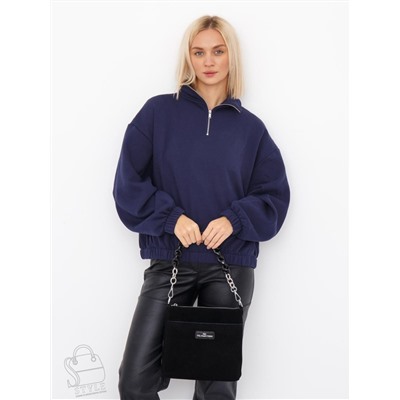 Сумка женская кожаная 2378YF black Polina&Eiterou