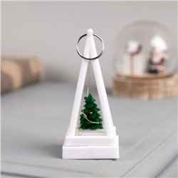 Светодиодная фигура-брелок «Ёлочка», 4×4×9.5 см, LR1130×3 (в комплекте), свечение тёплое белое