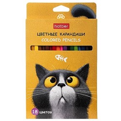 Карандаши 18цв "Пушистый философ" трехгранные (094020) Хатбер