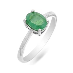 Кольцо из серебра изумруд берилл, SL-RIC78